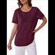 thumbnail image 2 of Túnica de Punto con Escote Redondo y Aberturas para Mujer, Color Vino Tinto XXL, 2 of 8