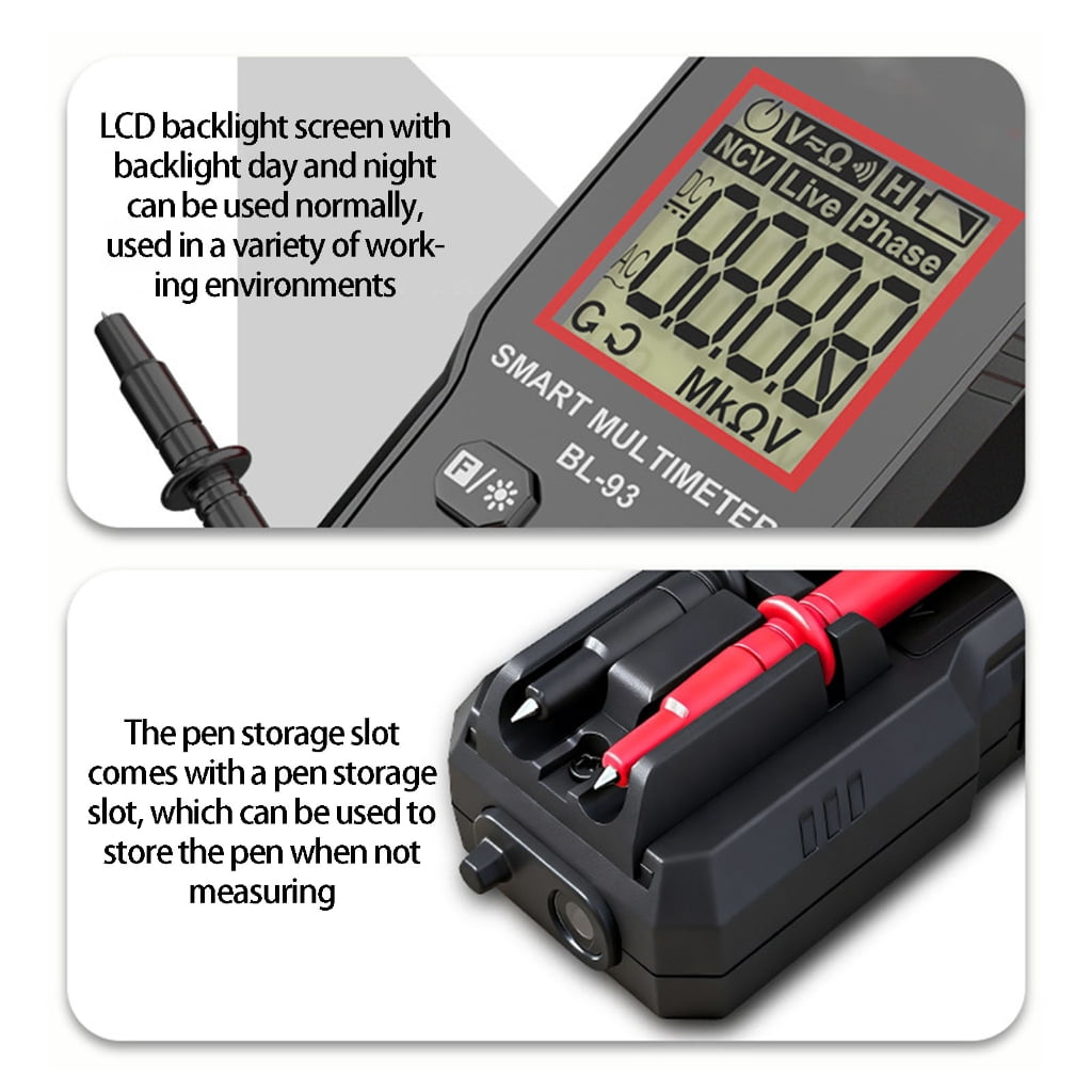 Portable Digital Multimeter Featuring Overload Protected and Low Battery Alerts