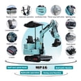 thumbnail image 6 of MachPro 1.2 Ton Mini Excavator with 3pcs Attachments Kubota Diesel Engine 479cc Crawler Trencher Digger Machine, 6 of 14