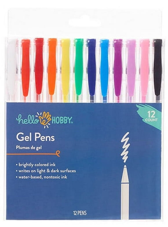 Hello Hobby Gel Pens Set Multicolor, 12 Piece
