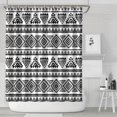thumbnail image 2 of Extra Long Boho Shower Curtain 72x84 Inches - Vintage Floral & Tropical Leaves Pattern, Waterproof Bohemian Bathroom Decor with 12 Hooks, Tribal Rustic Style, 2 of 5