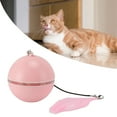 thumbnail image 1 of Cat Toys Ball,360 Degree Rotation Interactive Cat Toys Ball With Feather And Bell USB Rechargeable Electric Rolling Ball Toy Cat Smart Automatic Teaser For Cats, 1 of 8
