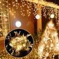 thumbnail image 4 of Christmas Lights Led Curtain Icicle String Lights 5M Droop 0.4-0.6m Waterfall Outdoor Decoration For Party Garden Home Wedding, 4 of 5