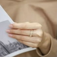 thumbnail image 4 of K-KED Romantic Gold plated Rings Women Cubic Zirconia Engagement Delicate Jewelry Sz 6-10-9, 4 of 6