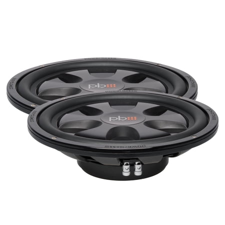 PowerBass 2 S-10TD Shallow Mount 10 Dual 4-Ohm Subwoofer