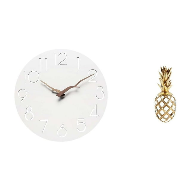Reloj de pared decorativo, estatua de resina, escultura, figura de fibra de madera, silencioso, sin , arte moderno único, ideal para sala de est