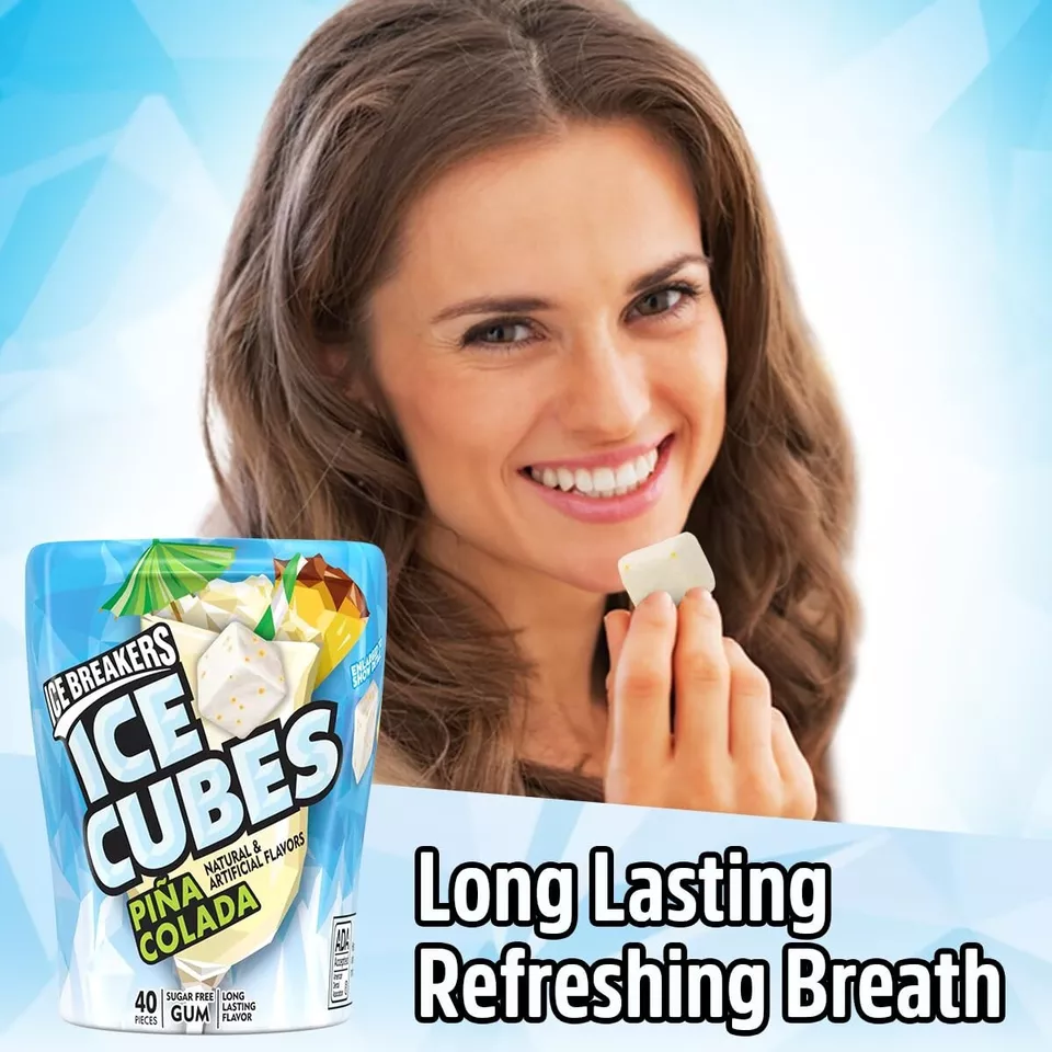 Ice Cubes Pina Colada Flavored, Sugar Free Gum (Pack of 8) On Sale!