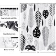 thumbnail image 6 of Shower Curtain,Tropical Black White Leaf Shower Curtains for bathroom,Grey Palm Leaves Abstract Plant Shower Curtain Set,Waterproof Fabric Cloth Shower Curtains,Bathtub Curtain with Hooks72x72in, 6 of 6