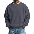 thumbnail image 6 of Mens T-Shirts Waffle Crewneck Shirts Slim Fit Long Sleeve Casual Tops, 6 of 6