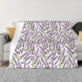 thumbnail image 1 of Balery Lavender Flowers Manta de Franela con Dibujo, Lujo Ultra Suave y Cálido, Antipelusa y Resistente a las Arrugas para Cama, Sofá, Camping -60"x50", 1 of 6