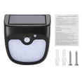 thumbnail image 1 of Solar Powered Waterproof LED Wall Light Human Body Sensor Sconce Lamp for Courtyard Black, 1 of 8