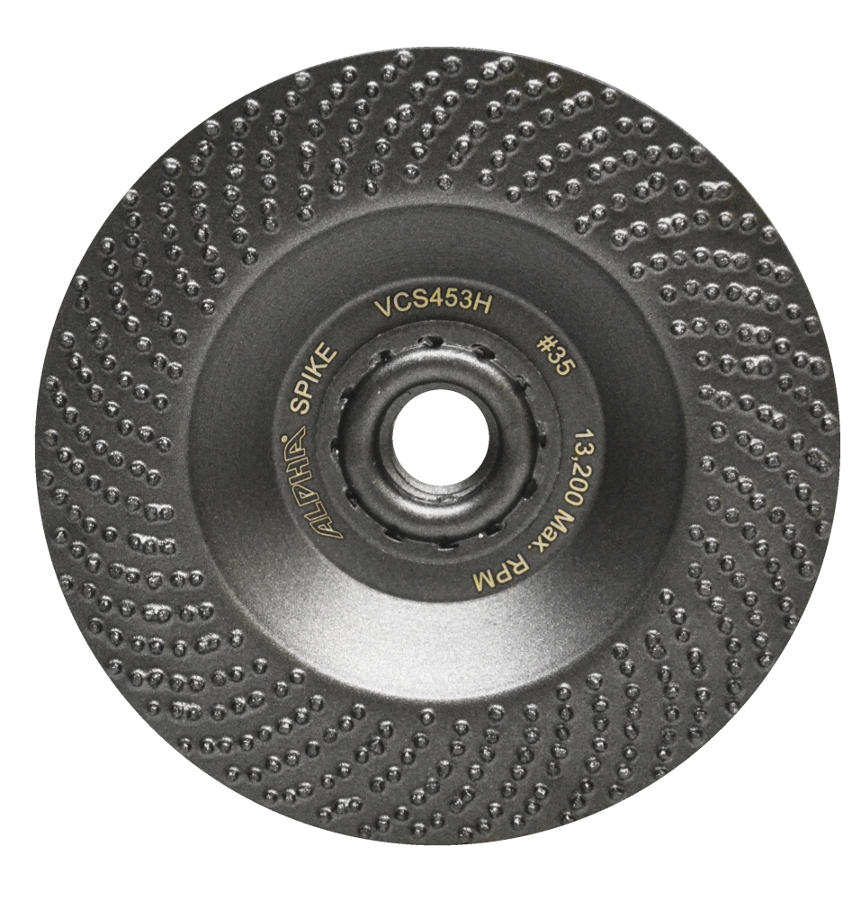 ALPHA SPIKE Grinding Disk VCS453H 41/2" D x 5/811 Epoxy urethane Glue