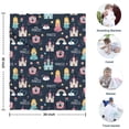 thumbnail image 4 of Dark Blue Princess Castle Pattern Blanket,Comfortable Soft Flannel Throw Blanket,All Season,Warm Lightweight Blankets for Sofa Bed Couch Living Room Chair,30"x40", 4 of 4
