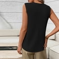 thumbnail image 5 of Xdegoge Vest for Women V Neck Sleeveless Button Down Front Classic Knit Waistcoat With Pockets Casual Slim Fit Sophisticated Work Office Layering Fall Summer Tops, 5 of 8