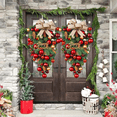 thumbnail image 2 of 2 Pcs Couronne de Porte d'Entrée de Noël Couronne en Forme de Larme pour Porte d'Entrée, Mur, Cheminée, 2 of 5