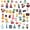 48-Pack, variant on Figurines Mario Cake Toppers Action Figure, Birthday Party Decoration Set, Mystery Box, Room Office Decor (6-Pack)