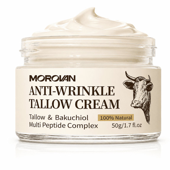 Beef Tallow For Skin Anti Wrinkle Tallow Cream Deep Hydration Firming for Women Dry Aging Skin 1.7fl oz