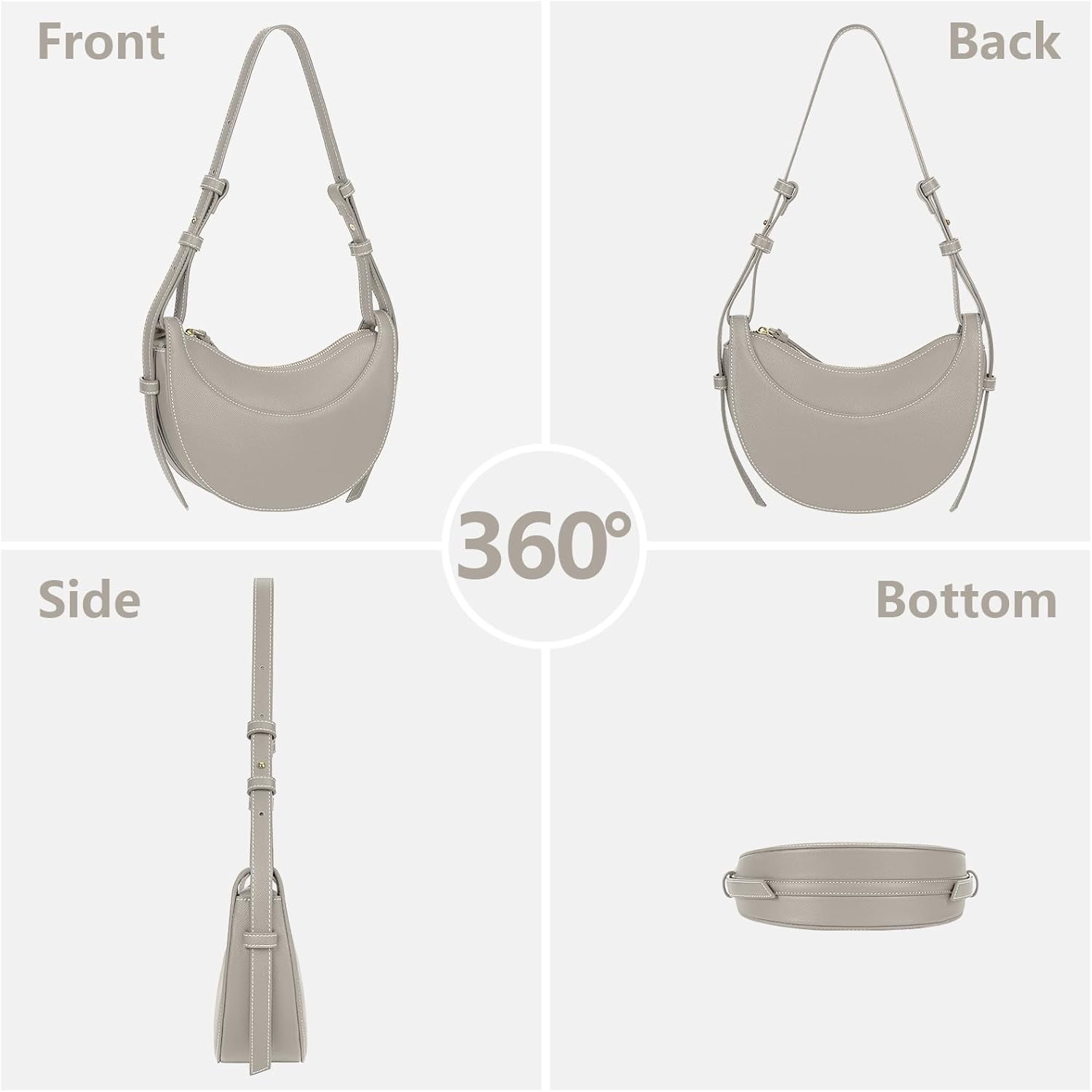 Saddle Bag for Women Shoulder Bag Crescent Purse Trendy Crossbody Bag Hobo Handbag