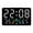 White, variant on Digital Alarm Clock with Temperature & Humidity Display, LED Desk Clock with Adjustable Brightness, Large Screen for Bedroom Office Home(Blue)