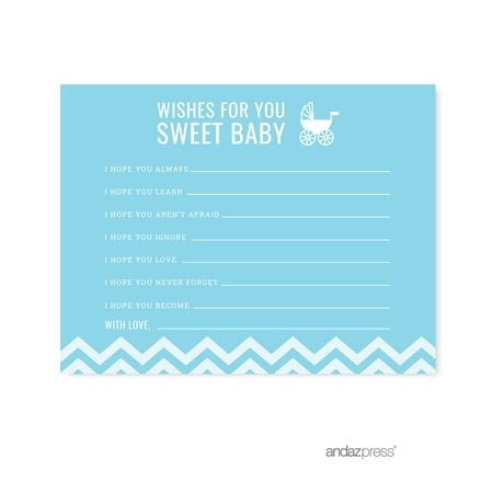 Wishes For Baby Baby Blue Chevron Baby Shower Games,
