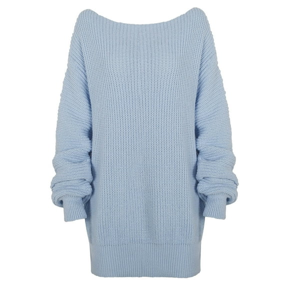 Fall Sweaters Women'S Turtleneck Sweater Dress Puff Long Sleeve Ribbed Knit Mini Dress Light Blue,XL