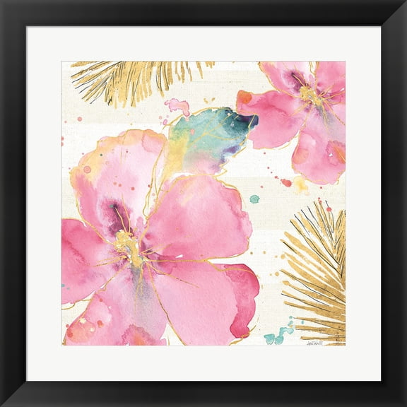 Flamingo Fever VIII by Anne Tavoletti, Framed Wall Art, 19.5W x 19.5H