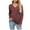 Wine, variant on Horkkom Long Sleeve Shirts for Women Casual V Neck Solid Color Undershirts Soft Comfy Tunic Tops XL, Gifts for Women