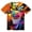 Z107-Orange, variant on Kids' Neon Space Astronaut & UFO All-Over Print T-Shirt, Boys' Short Sleeve Tee, Glow-Inspired Cosmic Print Casual Top