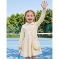 thumbnail image 4 of Aideaone Toddler Girls Long Sleeve Polo Dress with Matching Heart Crossbody Bag 2T-7T, 4 of 7