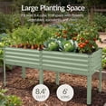 thumbnail image 4 of Best Choice Products 72x24x30in Non Toxic Elevated Galvanized Metal Garden Bed Corner Protectors - Sage Green, 4 of 9