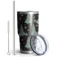 thumbnail image 2 of 30oz Black Christmas Tree Pattern Tumblers Stainless Steel Tumbler with Lid and Straw,Vacuum Insulated Double Wall Travel Tumbler Cups Mug with Cleaning Brush for Coffee,Tea, 2 of 7