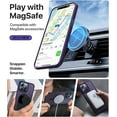 thumbnail image 2 of Strong Magnetic for iPhone 15 Pro Max Case, [Compatible with MagSafe] [Military-Grade Drop Tested]Shockproof Protective Slim Translucent Matte Phone Case for iPhone 15 Pro Max Case, Deep Purple, 2 of 14