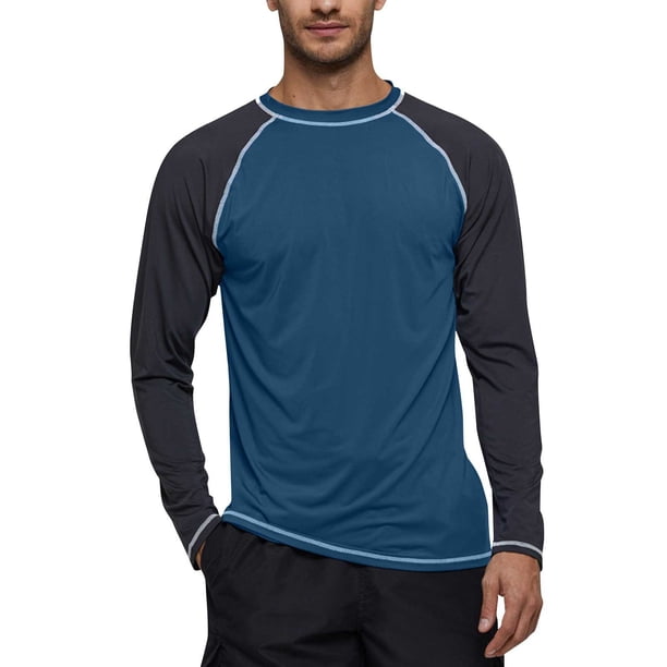 Men's Long-Sleeved Loose Sun Clothing Upf 50+ Beach Sun Quick-Drying Clothing Men's Surfing Clothing Men's SwimwearL