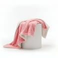thumbnail image 3 of DaDa Bedding Luxury Blossom Pink Rose Buds Pink Sherpa Backside Faux Fur Throw Blanket (BL-171752), 3 of 10