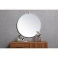 thumbnail image 2 of Midcentury Modern Metal Frame Round Mirror With Decorative Hook 28" In White, 2 of 6