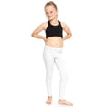 thumbnail image 3 of Stretch Is Comfort Girl's  2 Pack Cotton Footless Leggings | Stretchy | Child Size 2-14, 3 of 5