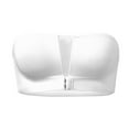 thumbnail image 4 of ZJXFGS Strapless Bras For Women Push Up Comfortable Top BraletteFront Closure Non-Slip Padded Bandeau Bras Seamless Wireless Strapless Bra White L, 4 of 8
