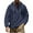 Navy, variant on OGLCCG Men's Linen Stripe Hooded Shirts V Neck Half Button Down Long Sleeve Drawstring Blouses Oversized Casual Loose Fit Pullover Tops,XL,Black
