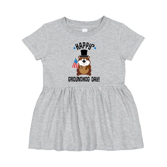 Inktastic Happy Groundhog Day February Girls Baby Dress