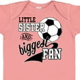 thumbnail image 4 of Inktastic Little Sister and Biggest Fan Soccer Player Girls Baby Bodysuit, 4 of 5