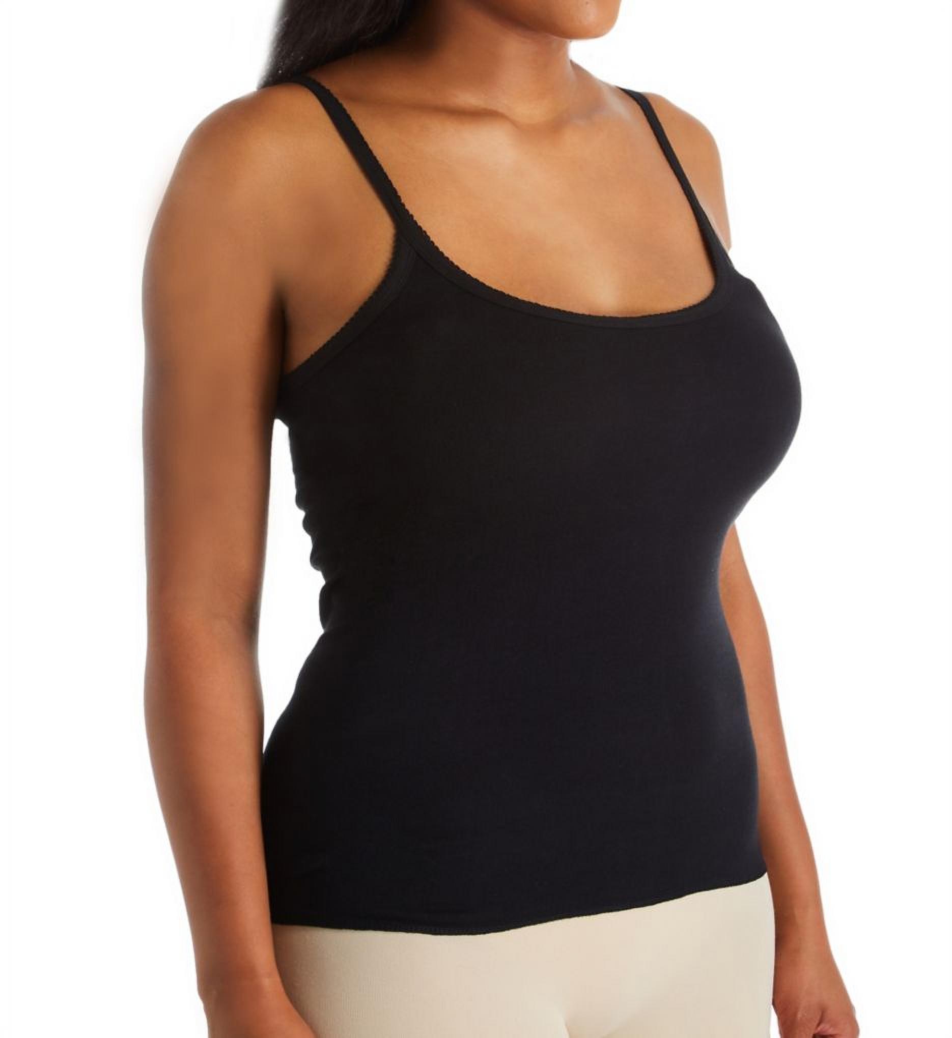Women's Teri 1500 100% Cotton Cozy Camisole (Black S) - Walmart.com