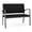 Black, variant on Newport Reception Waiting 2-Seat Loveseat / Charcoal Steel / Navy Blue