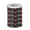 thumbnail image 2 of 5 Rolls Christmas Ribbon 1.5 inch Wide Decorative Ribbon for Gift Wrapping and Holiday Decorations Cute Smiling Faces, 2 of 7