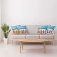 thumbnail image 4 of Ambesonne Summer Throw Pillow Cover 4 Pack, Colorful Wooden Deckchairs, 18", Multicolor, 4 of 7