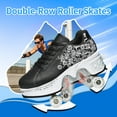 thumbnail image 2 of Roller Skate Shoes for men,Double-Row Deform Wheel Shoe Skate,Shoes with Wheel,2-in-1 Adult Parkour Roller Shoes Suitable for Outdoor Fun, Fitness, 2 of 7