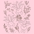 thumbnail image 2 of Junior's Pokemon Oddish Floral Doodles  Graphic Tee Light Pink X Large, 2 of 3