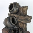thumbnail image 4 of Luxen Home Resin Rustic Cascading Pots Outdoor Fountain, 4 of 7