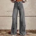 thumbnail image 2 of Bovemsi Wide Leg Pants Woman Women's Spring Autumn Flower Print Casual Travel Pants, 2 of 9