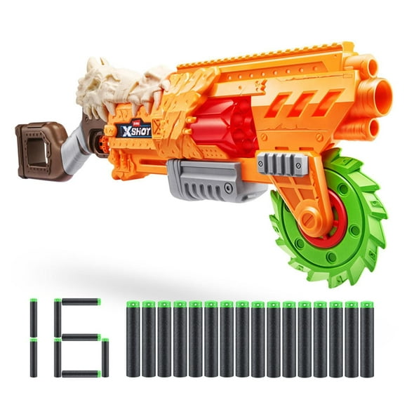 XSHOT Insanity HorrorFire Doomsday (16 fléchettes) Mousse Blaster pour gamins