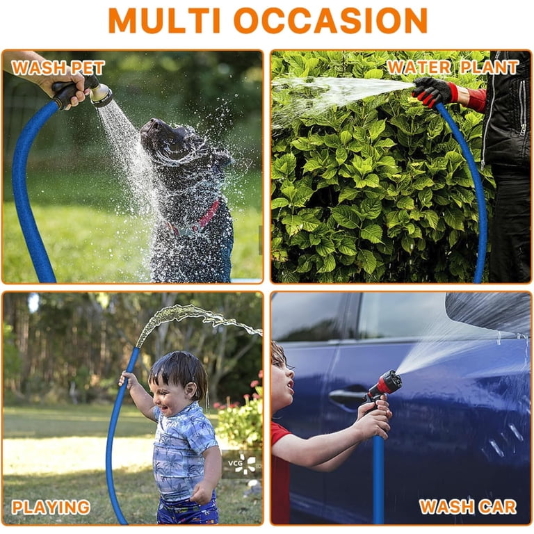 Garden Hose, 75FT Water Hose, Lightweight Garden Hose with 3/4" Fittings,  Triple-layer Core, Water Hose Useful House Gifts for Outdoor Lawn Car ...